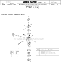 Page D Diagram and Parts List for TWISTNEDGE Type 3 Weed Eater Trimmer